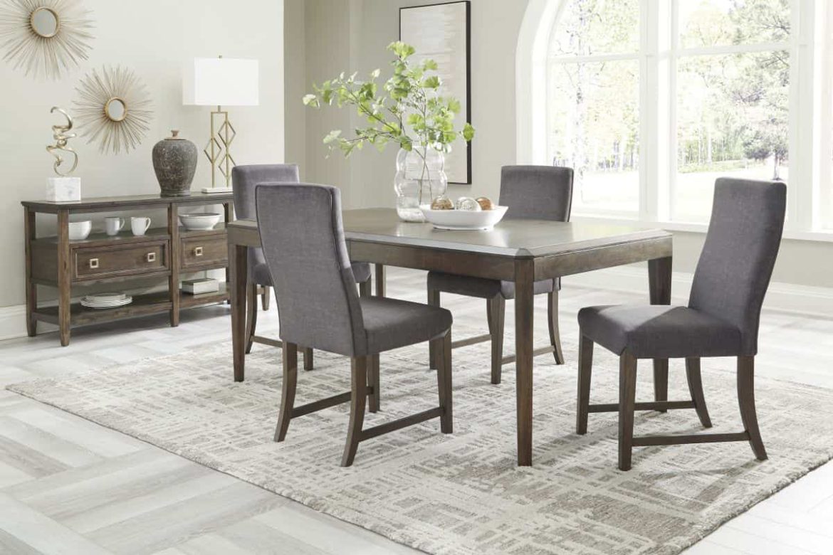 dining table height standard with a rectangular shape