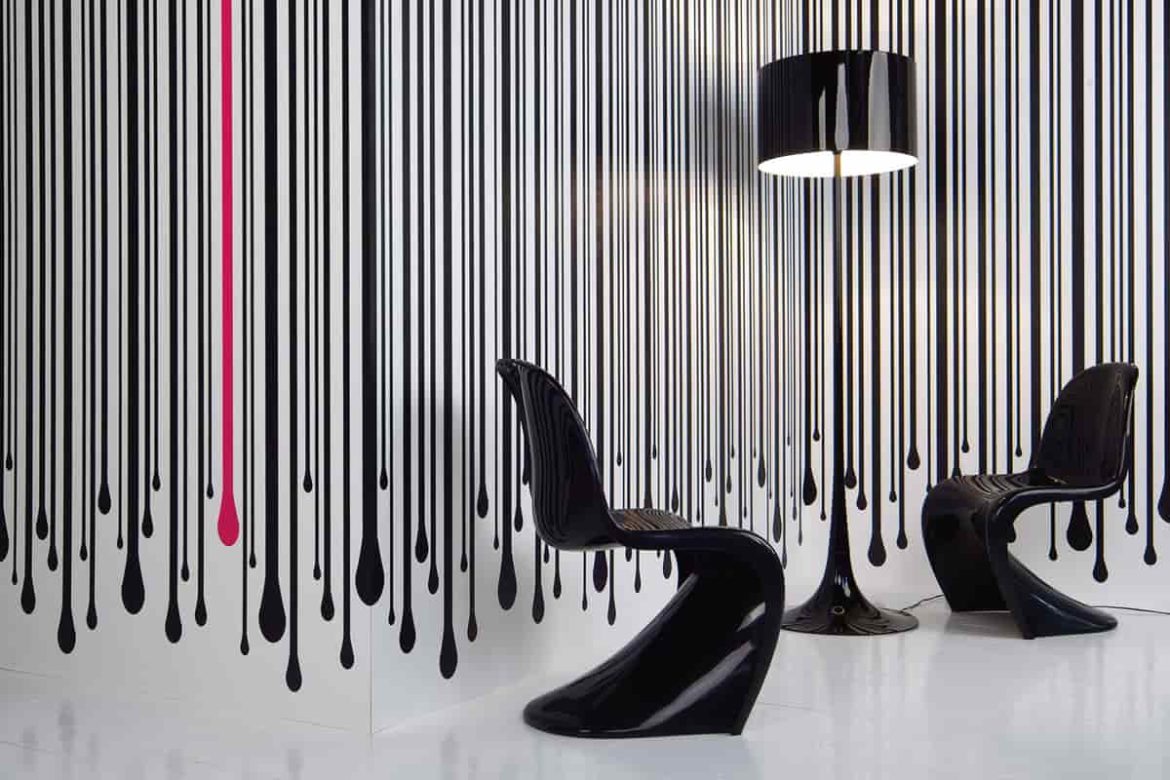 panton chair schwarz matt design in homes and museums