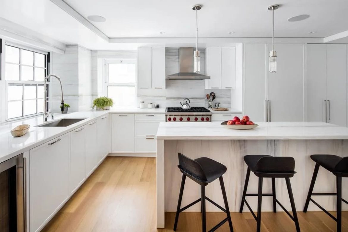 counter stools for the kitchen island are the last step