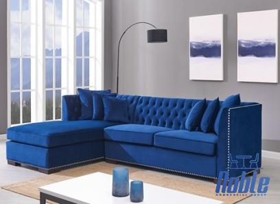 luxury classic sofa blue with complete explanations and familiarization